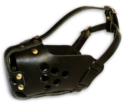 police k9 leather dog muzzle