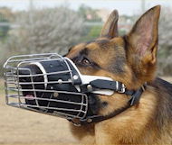 German Shepherd Basket wire dog muzzle