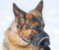 Royal Nappa Leather Dog Muzzle - German Shepherd