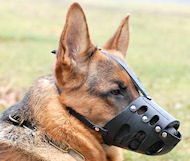 Everyday German Shepherd Leather dog muzzle