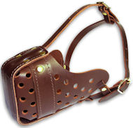 Agitation Leather Training Dog Muzzle for German Shepherd - K9
