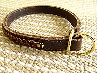 Exclusive Wide 2 Ply Leather Choke Dog Collar Exclusive Wide 2 Ply Leather Choke Dog Collar