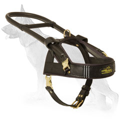 Leather German Shepherd Harness for Guidance and Assistance