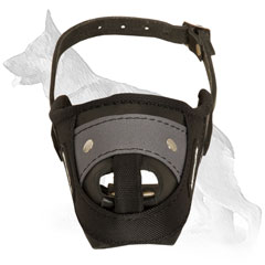 German Shepherd Leather Nylon Muzzle With Perfect Air Flow