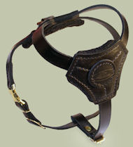 Small Leather Dog Harness for German Shepherd puppy