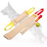 Jute Set of Tugs for Fun Training + Rubber Ball as a Gift