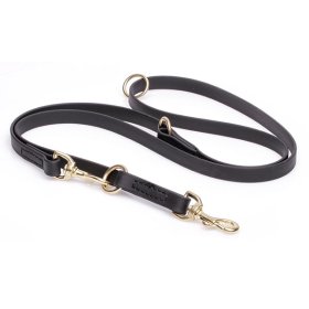 Multipurpose Black Biothane German Shepherd Leash for over 7 Different Activities