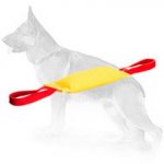 French Linen German Shepherd Bite Tag with Two Handles