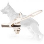 White Nylon German Shepherd Harness for Guide and Assistant Dogs