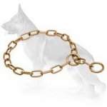 Safe Walking and Training Curogan Fur Saver Choke Chain 1/9 inch (3 mm)