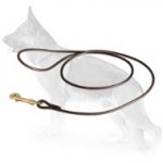 Round Leather German Shepherd Leash for Dog Shows