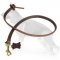Pocket Leather German Shepherd Leash with Pull Tab 2 foot