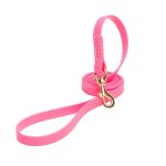 Pink Waterproof German Shepherd Leash Made of Biothane