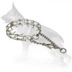 Chrome Plated HS Pinch Prong Collar with Swivel and Quick Release Snap Hook - 1/8 inch (3.25mm)