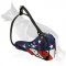 American Pride Painted Leather German Shepherd Muzzle Well Ventilated