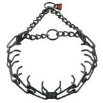 Stylish Black HS Stainless Steel Pinch Prong Collar - 1/8 inch ( 3.2 mm )