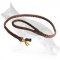 Full-Braided Leather German Shepherd Leash with Round Handle