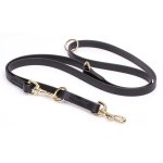 Multipurpose Black Biothane German Shepherd Leash for over 7 Different Activities