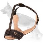Royal Nappa Leather Dog Muzzle For German Shepherd