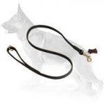 Handcrafted Leather German Shepherd Leash with Brass Hardware