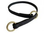 Silent Leather Training Choke Collar for German Shepherd