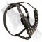 German Shepherd Studded Leather Dog Harness with Cones