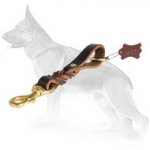 Quick Handling Pull Tab - Short Leather German Shepherd Leash Braided
