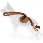 Upgraded Quality Leather German Shepherd Leash with Braids