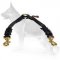 Braided Leather German Shepherd Coupler Leash for Walking 2 Dogs - Length 12 Inch