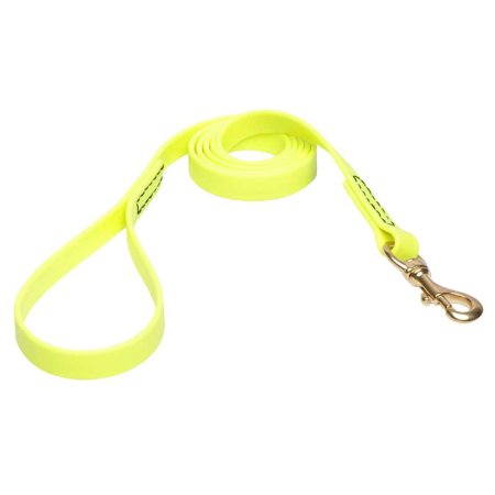 Yellow Waterproof German Shepherd Leash Made of Biothane