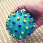 Multicolored German Shepherd Dog Rubber Ball 4 4/5 inch (12 cm) - TT8