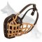 Leather Basket Dog Muzzle For German Shepherd Training
