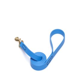 Blue Waterproof German Shepherd Leash Made of Biothane