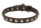 "Caterpillar" Design Leather German Shepherd Collar with Nickel Plated Studs