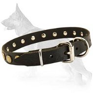 Leather Special Dog Collar With Circles