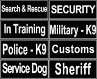German Shepherd Dog ID Patches