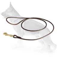 Round Leather German Shepherd Leash for Dog Shows