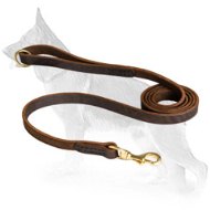 Stitched Leather German Shepherd Leash