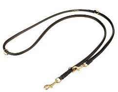 Multifunctional Round Leather German Shepherd Leash