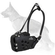Military Leather German Shepherd Muzzle for Training
