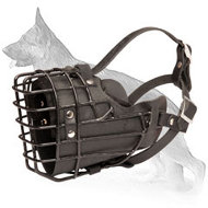 German Shepherd Dog Wire Cage Padded Muzzle