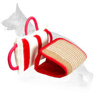 Biting-Jaws Dog Pillow with Jute Cover