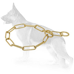Brass Choke Collar with Long Links