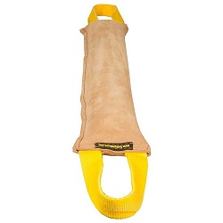 German Shepherd Leather Tug with Comfy Handles