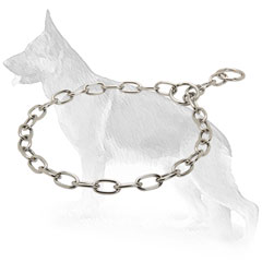 Chrome Plated Fur Saver Collar for Obedience Training