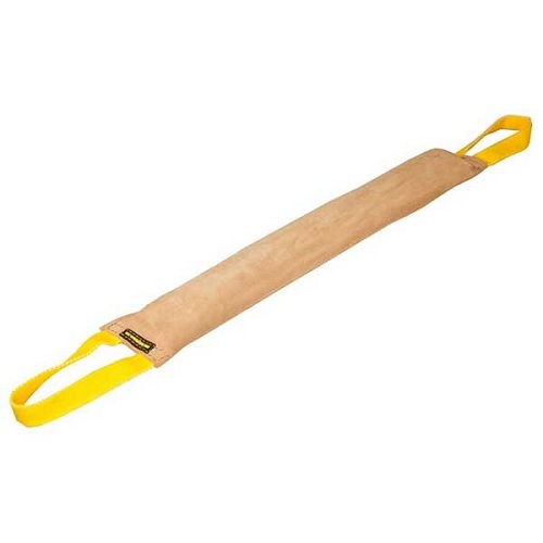 Long Leather Bite Tug with Nylon Handles