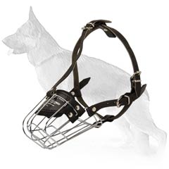 Free Breathing German Shepherd Wire Basket Muzzle