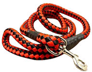 5 foot Round Nylon Leash With Brass Snap for Rottweiler
