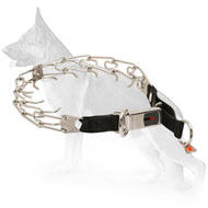 New Design HS Steel Pinch Prong Collar with Click Lock Buckle and Nylon Loop - 1/8 inch ( 3.2 mm)