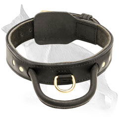 Fur Saving Two Ply Leather German Shepherd Collar